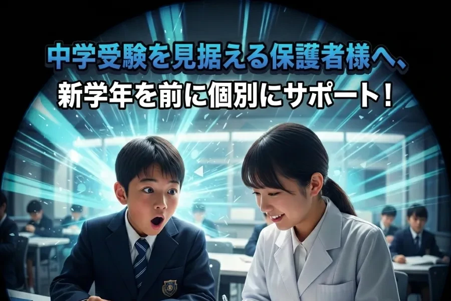 中学受験本番！数年後に控える保護者さまへ