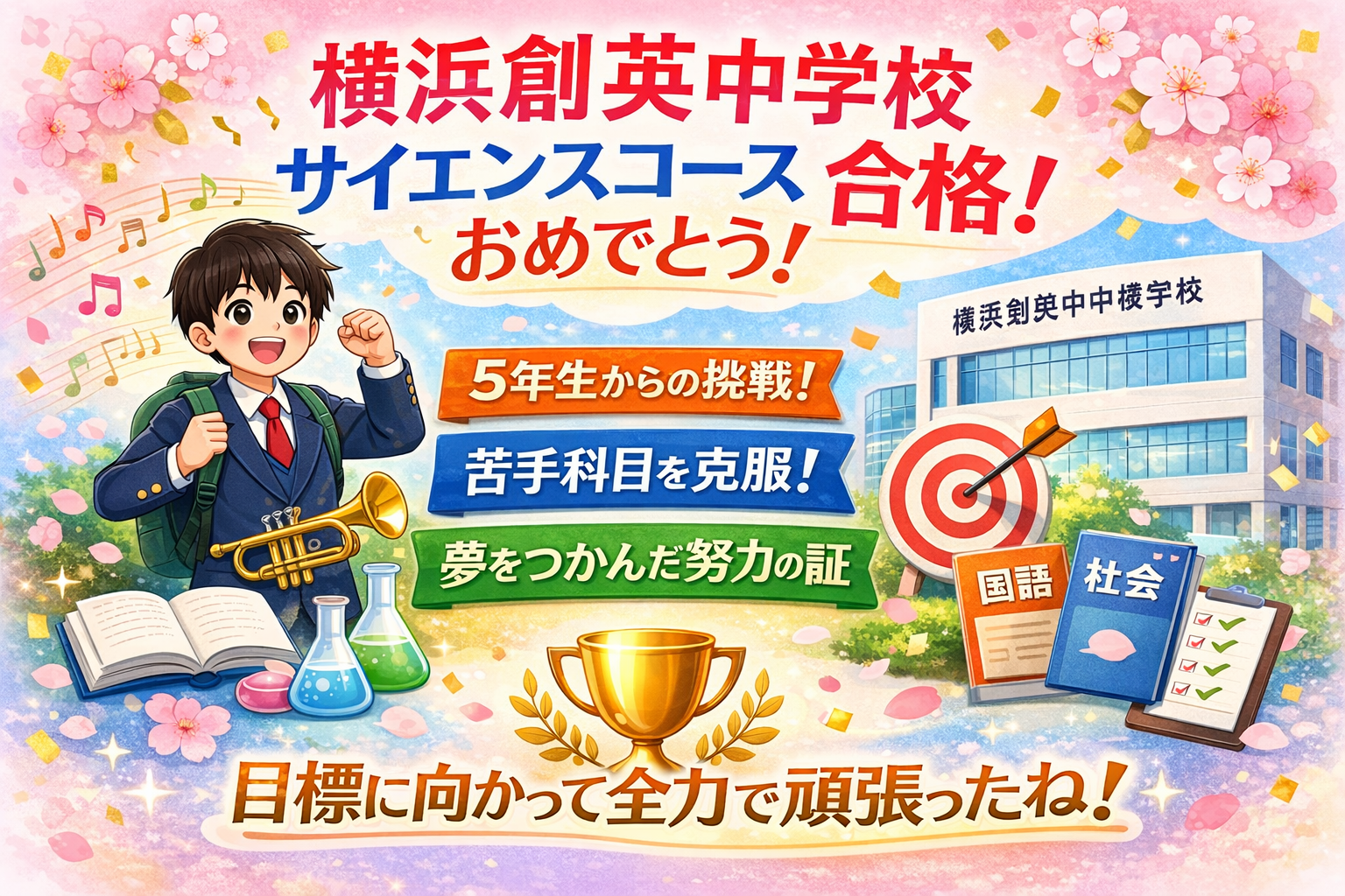 横浜創英中学校 サイエンスコース 合格！