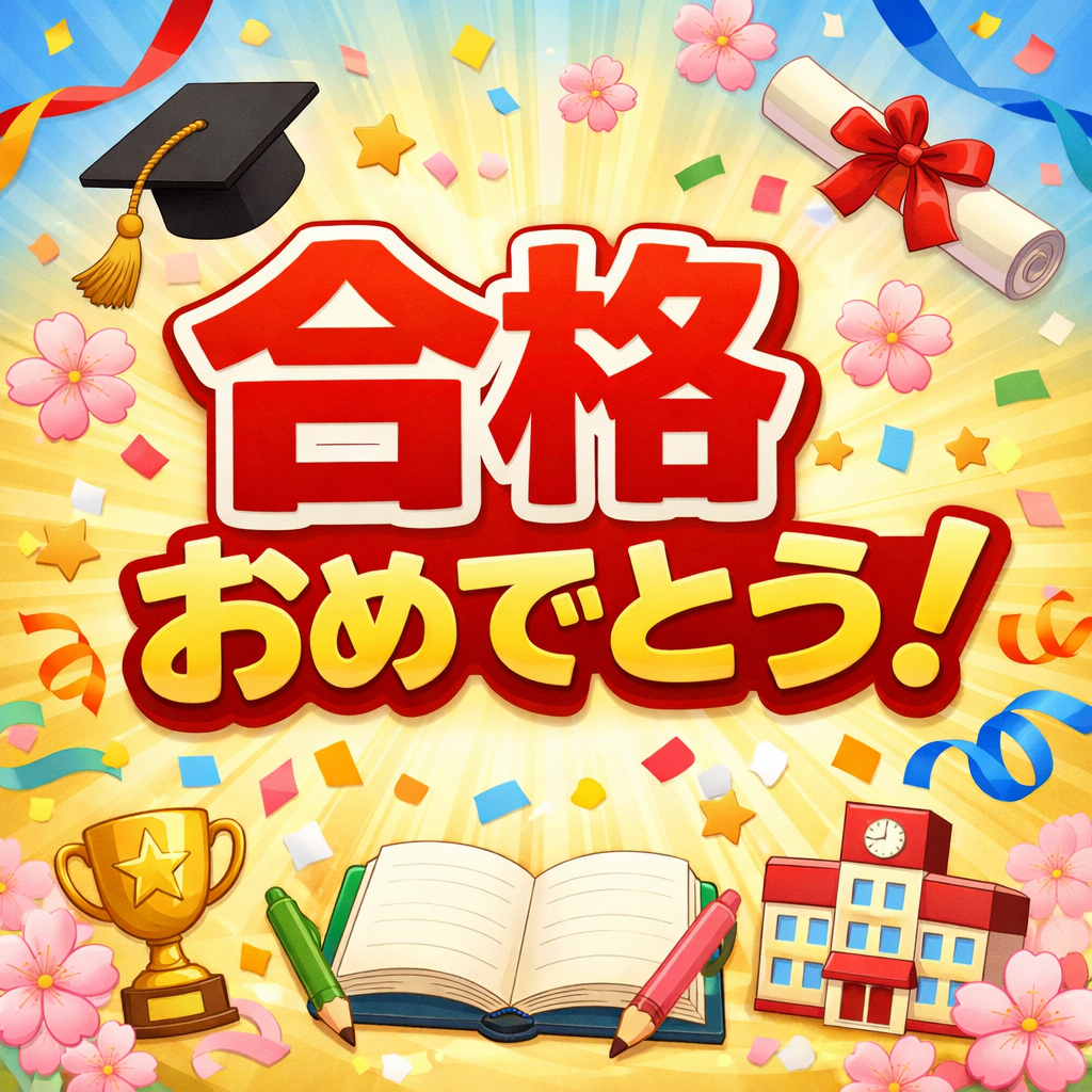Yさん　中学受験合格　おめでとう！