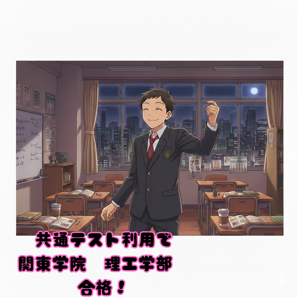 共通テスト利用で関東学院　理工学部　合格！
