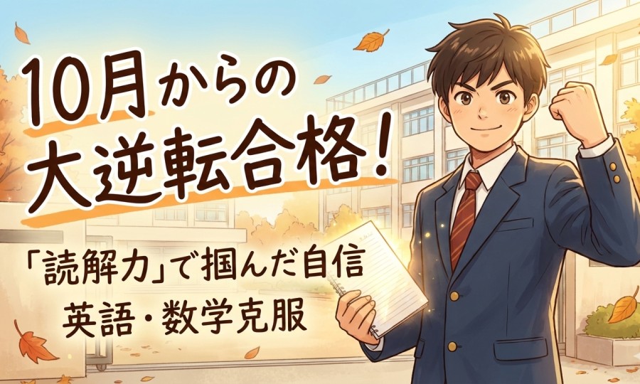 【合格体験記】10月からの大逆転！「読解力」が苦手の壁を壊し、掴んだ自信と合格