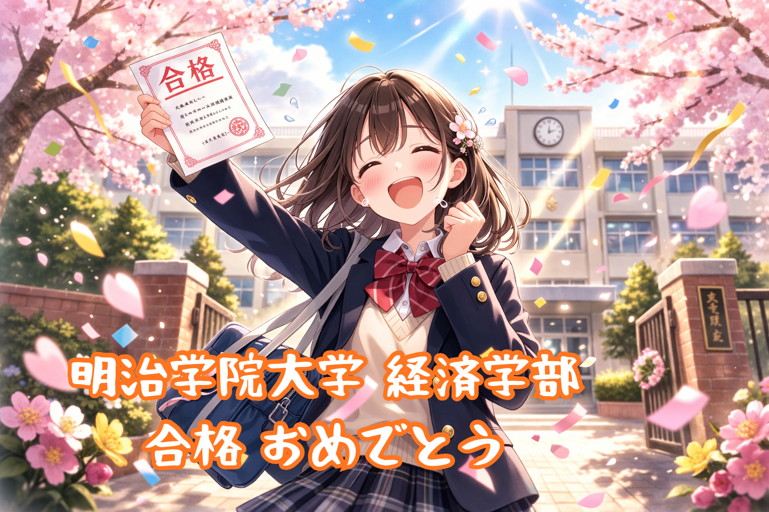 明治学院大学 経済学部 合格！