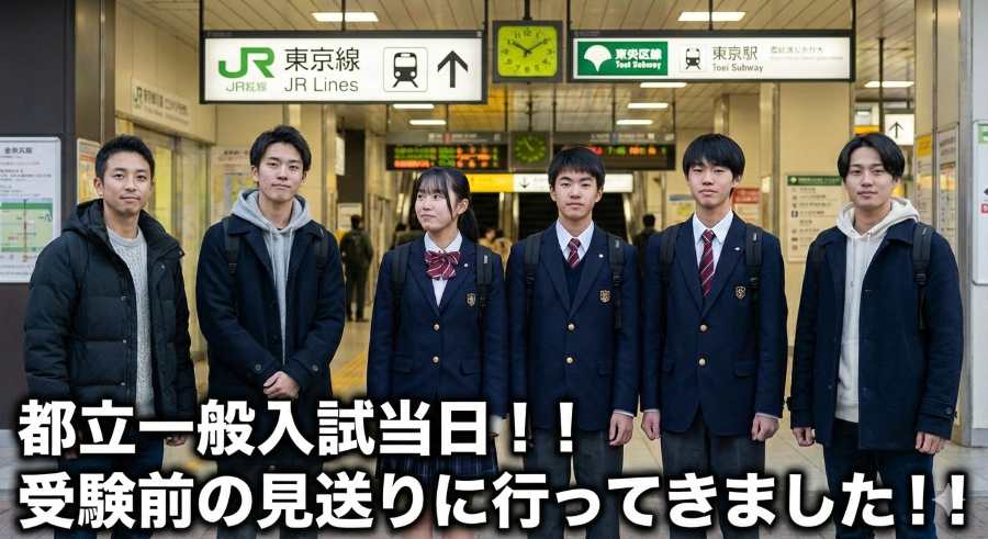 都立一般入試当日！！受験前の見送りに行ってきました！！