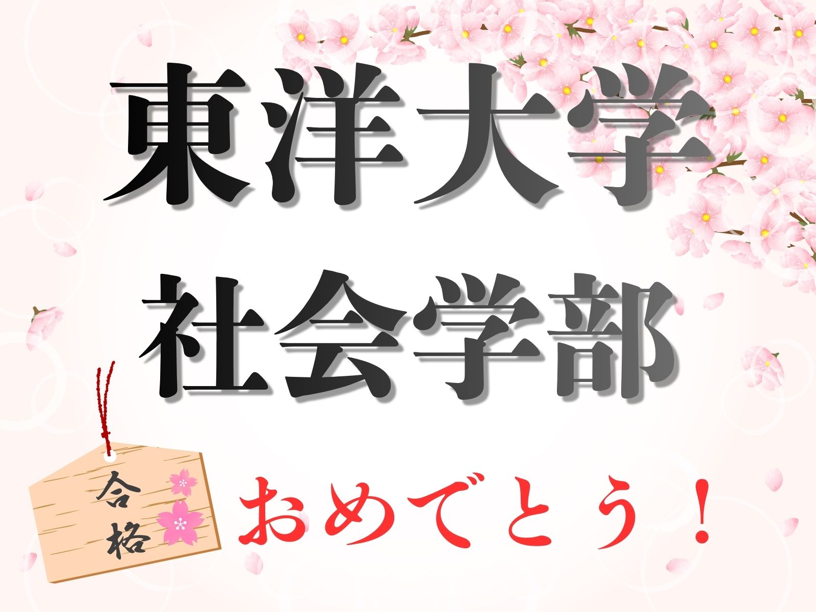 東洋大学 理工学部　合格！