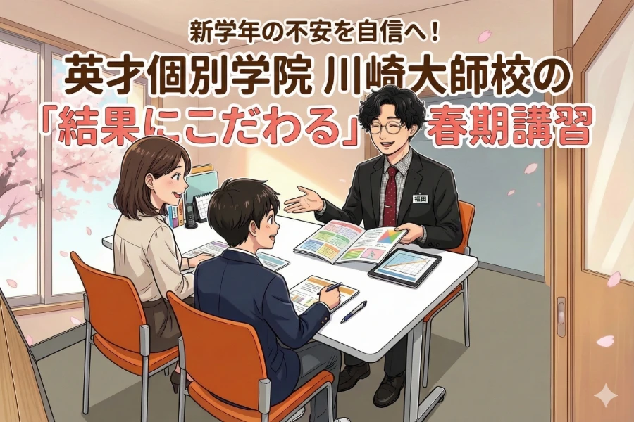 新学年の不安を自信へ！英才個別学院 川崎大師校の「結果にこだわる」春期講習