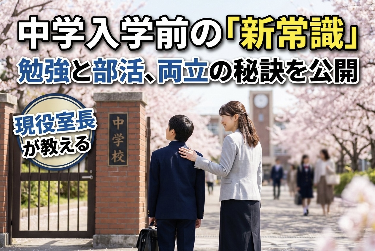 【新中学1年生へ】入学前に知ってほしいこと