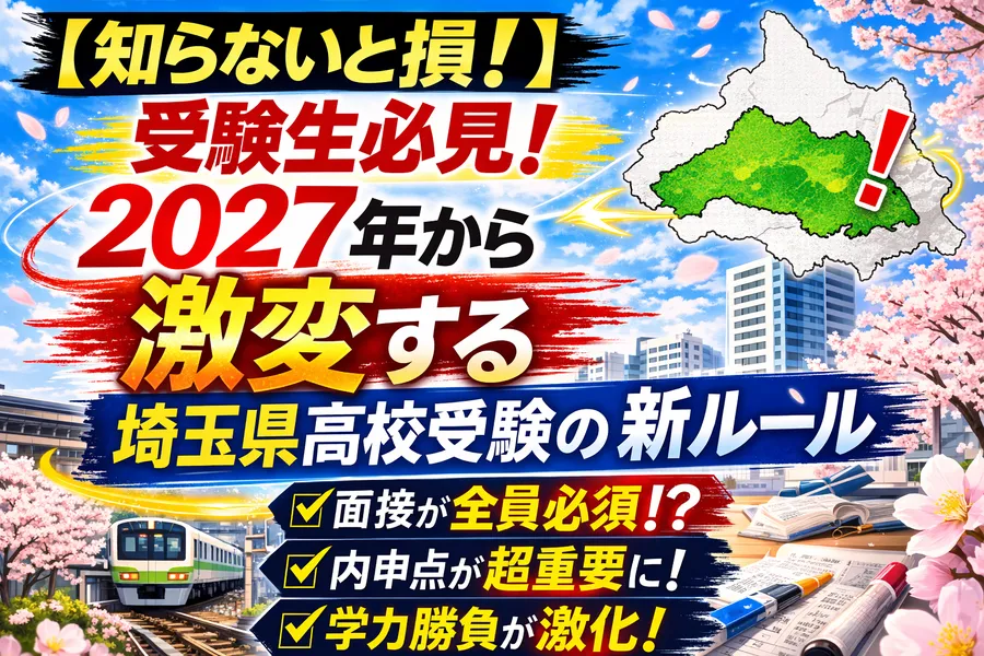 【知らないと損】2027年から大きく変わる埼玉県高校受験の仕組み!
