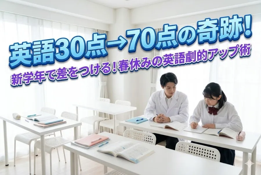 新学年で差がつく！春休みに「英語30点から70点」へ変えた秘訣