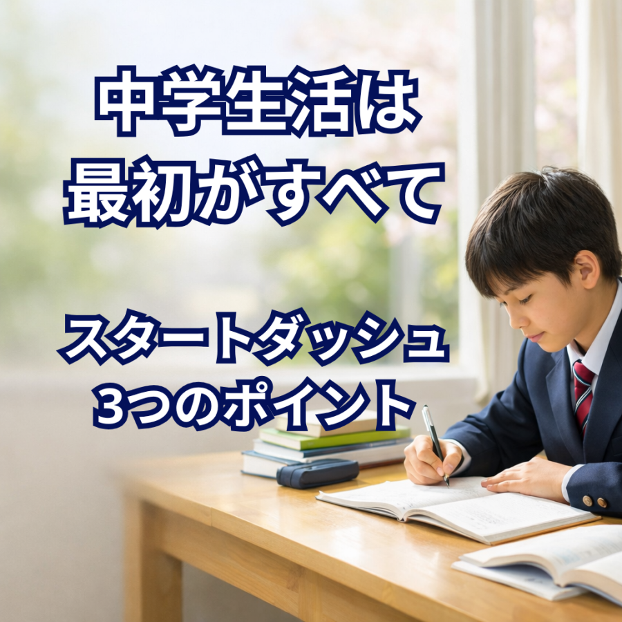 中学からスタートダッシュを決めるために必要なポイント3選！
