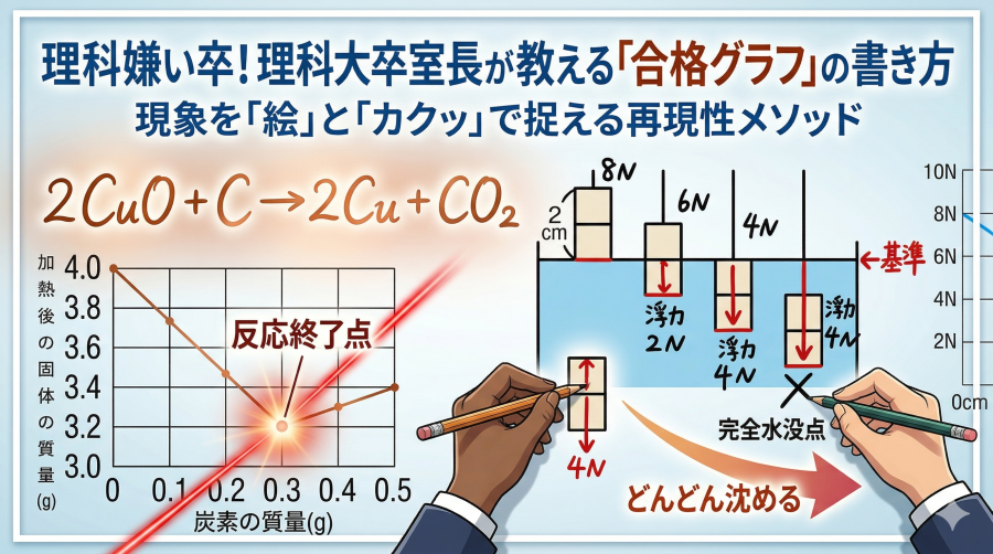 【理科大卒の室長が伝授】「理科だけ40点低かった」私が、グラフに『1本の線』を描くだけで一番の得意科目にできた理由