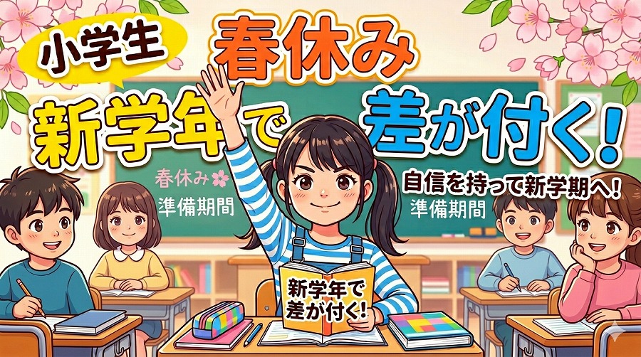 小学生の春休みはどう過ごす？新学年で差がつく正しい勉強法【北区・荒川区】