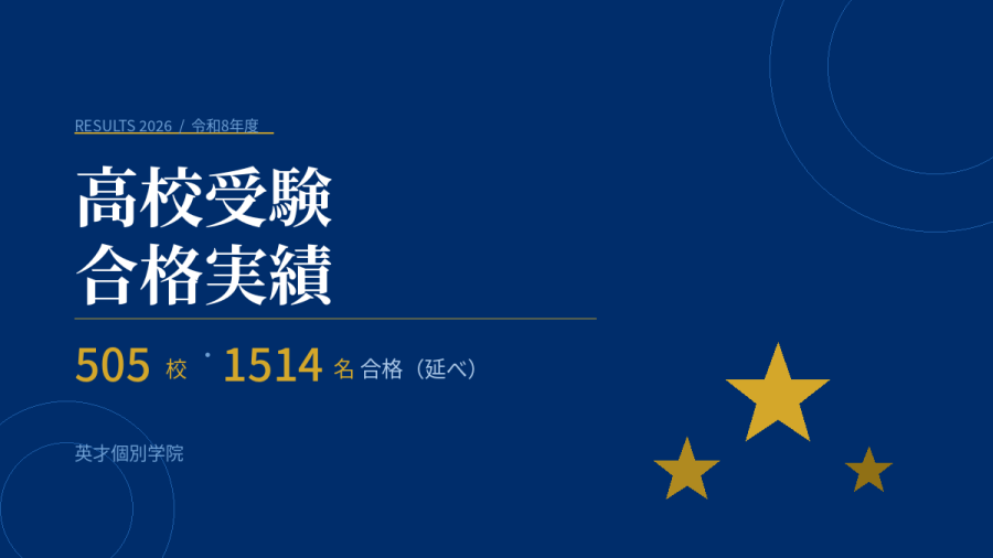 令和8年度 高校受験合格実績