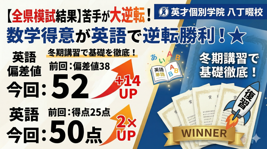【成績速報】偏差値急上昇！苦手英語が数学を追い越した！