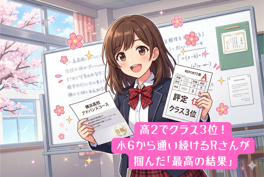 高2でクラス3位！小6から通い続けるRさんが掴んだ「最高の結果」
