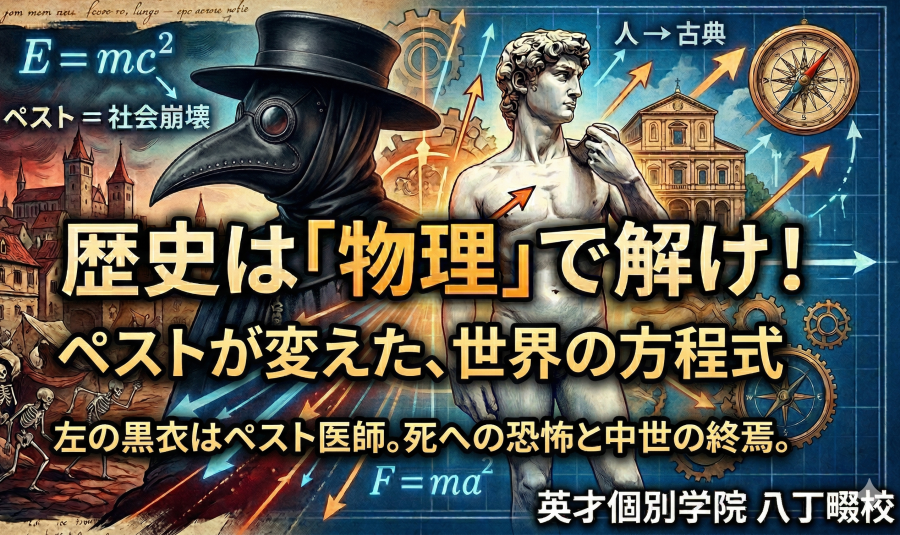 【川崎中・渡田中・田島中・市場中・京町中】歴史は「力学」と「化学」で動く！理系すぎる教室長が教える、暗記ゼロの社会攻略法