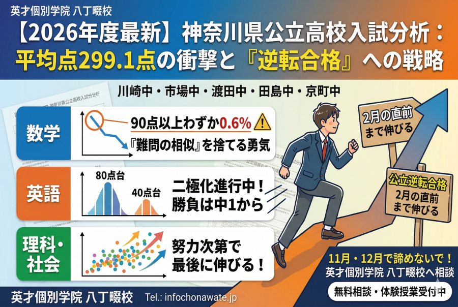 【2026年度最新】神奈川県公立高校入試分析：平均点299.1点の衝撃と「逆転合格」への戦略