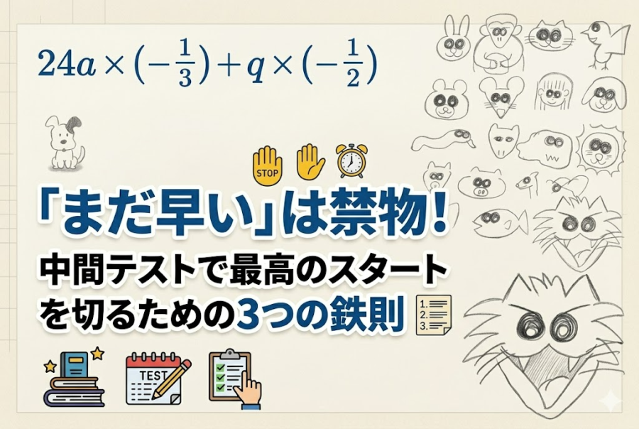 【大和中・鶴間中・南林間中】中間テストで最高のスタートを切るための3つの鉄則
