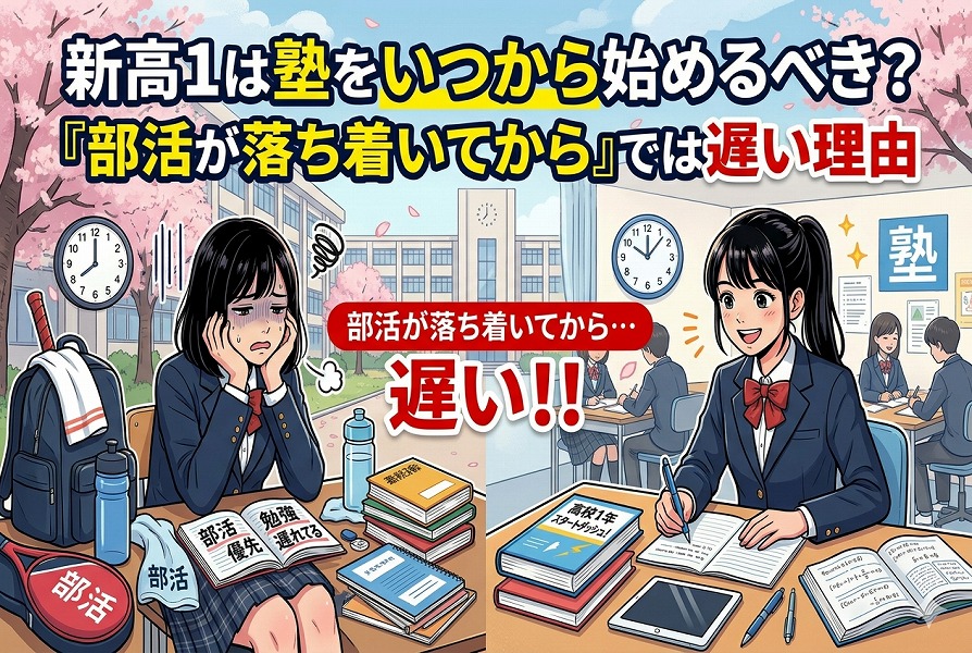 「新高1は塾をいつから始めるべき？『部活が落ち着いてから』では遅い理由」