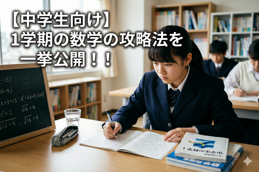 【中学生向け】1学期の数学の攻略法を一挙公開！！