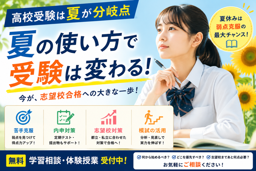 高校受験は夏が分岐点