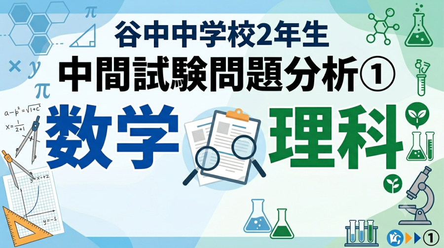 谷中中2年、中間試験で実際に出題された問題分析①