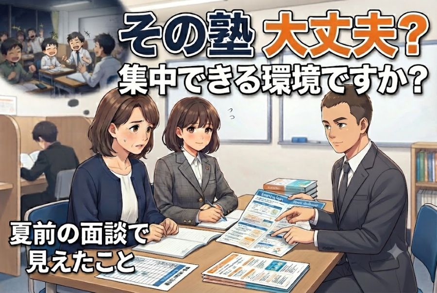 遊びに行く塾で大丈夫？夏前の面談で見えた学習環境の大切さ