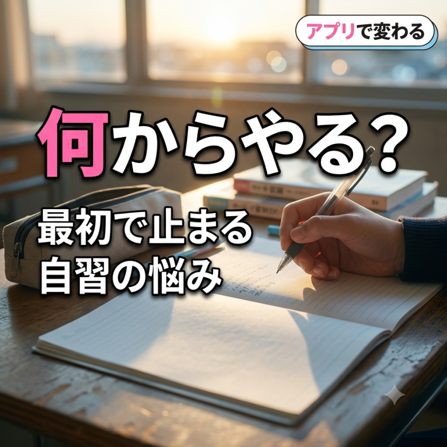 何から始める？止まった自習が動き出すアプリ体験