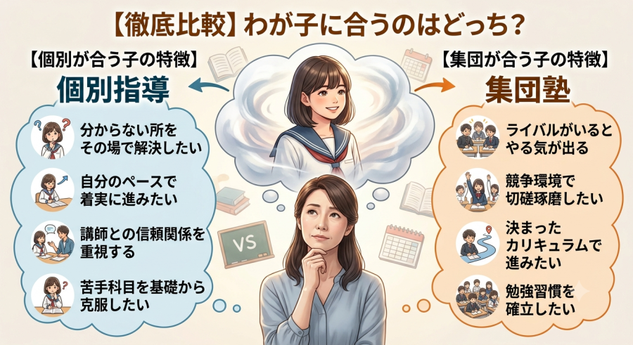 ≪個別指導塾な人、集団塾な人≫
