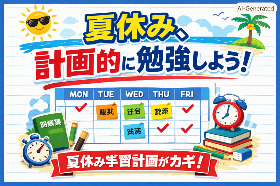 【夏は勉強意外に？！】計画をまずは立てましょう！