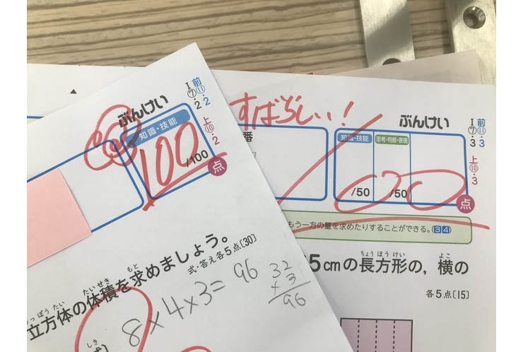 【英才個別学院 南砂校】テスト結果