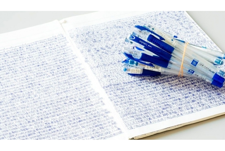 青ペンとノート！