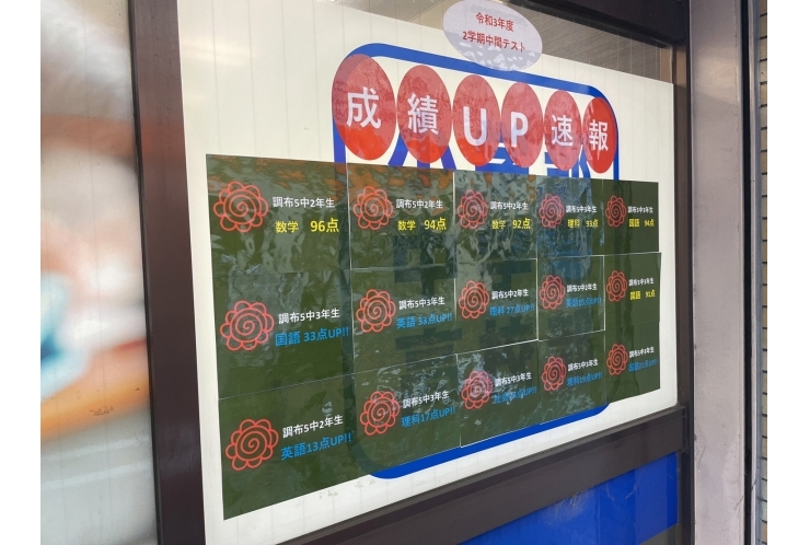 調布5中2学期中間テスト　成績アップ速報！！～続編～