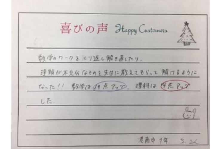 喜びの声！！！