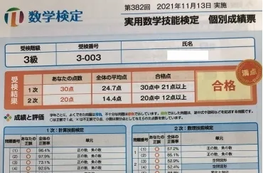 (続)数検満点　得意科目の重要性
