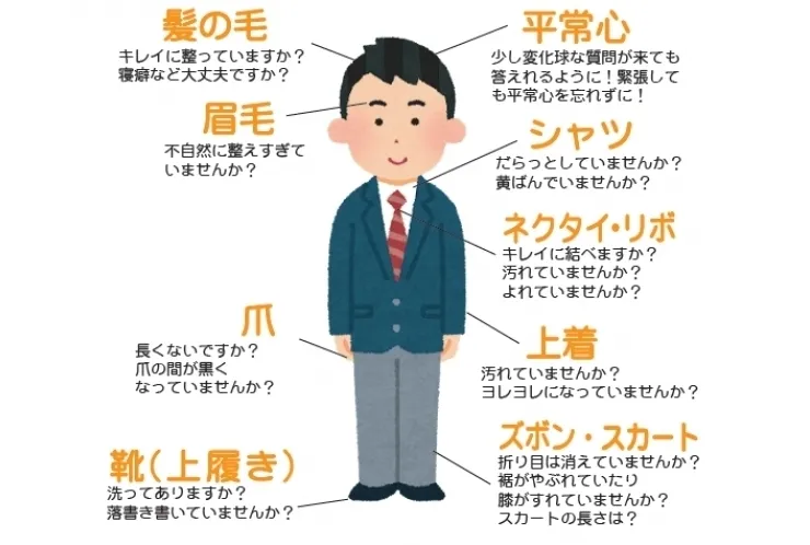 身だしなみは大丈夫ですか？