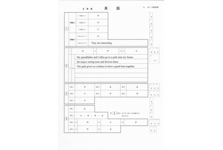 令和4年　都立高校　一般入試　解答速報　英語