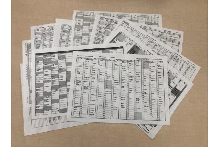 各校の年間行事予定表を収集中