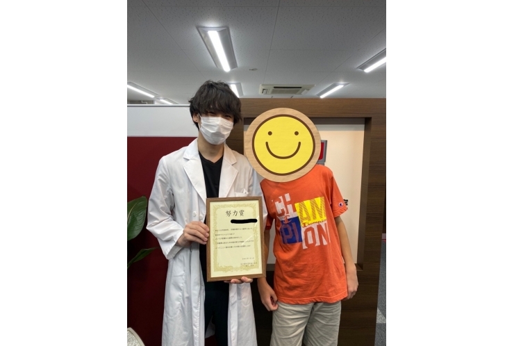 小松川第二中学校　I君　数学のテストで　前回よりも18点UP!!