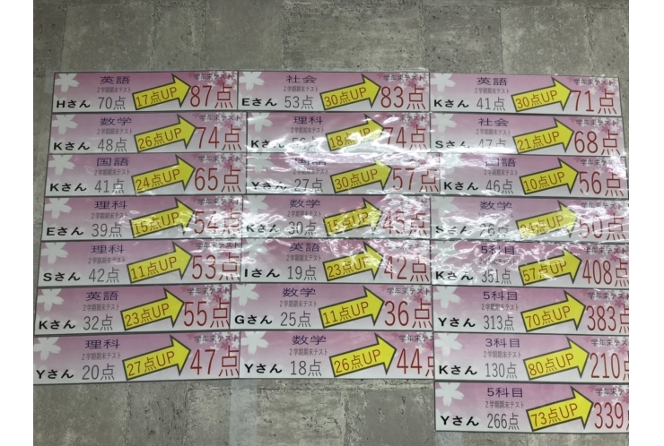 成績UPのご報告‼　【個別指導塾　英才個別学院　立石校】