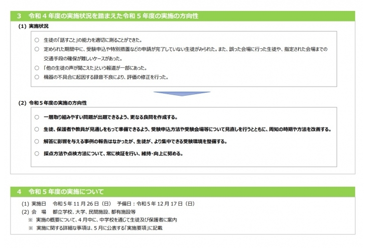 英語スピーキングテスト、今年の日程