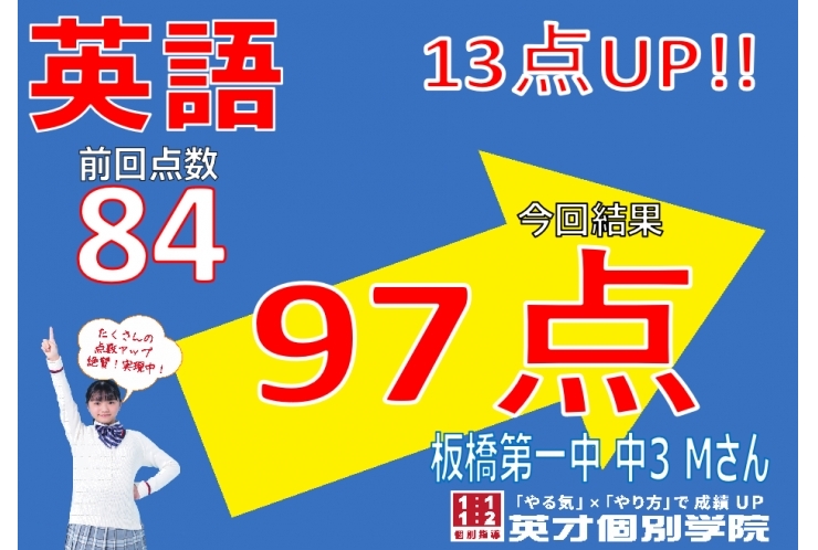 【定期テスト】板橋第一中学校3年　成績UP速報！！