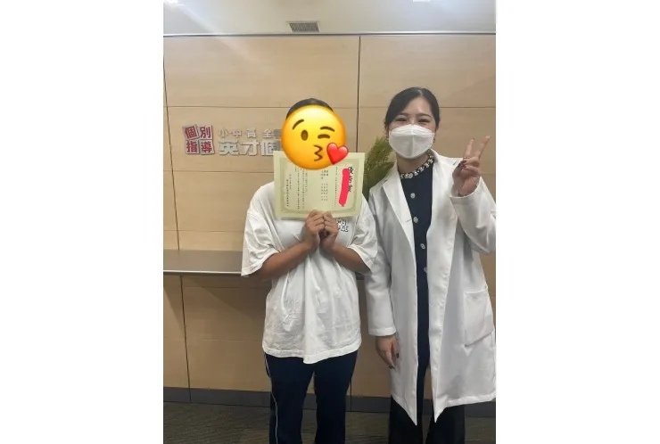 橘中3年ＫMさん　英語27点アップ！