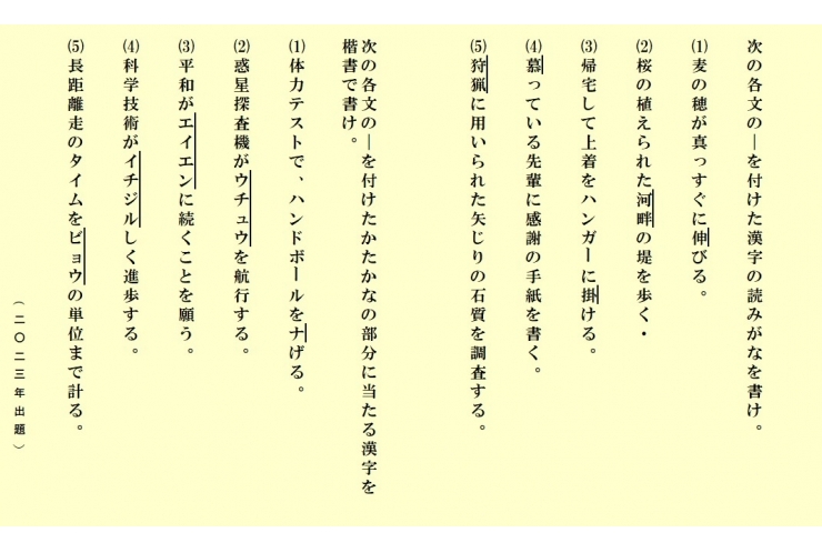 都立入試問題に挑戦―国語漢字編①