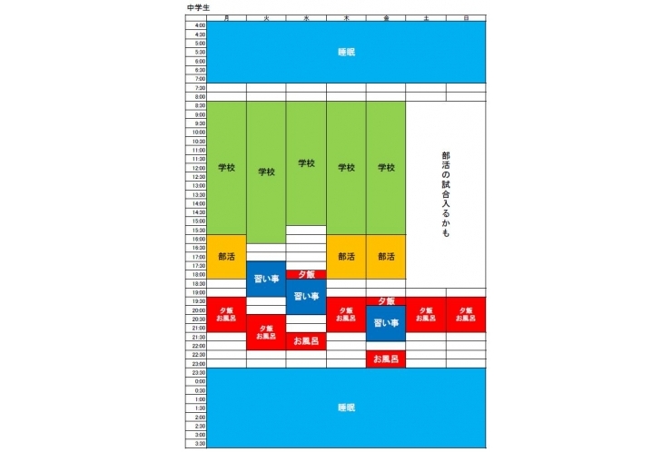 小6保護者様へ　中学準備②1日のスケジュールを確認（お茶会のご案内あり）
