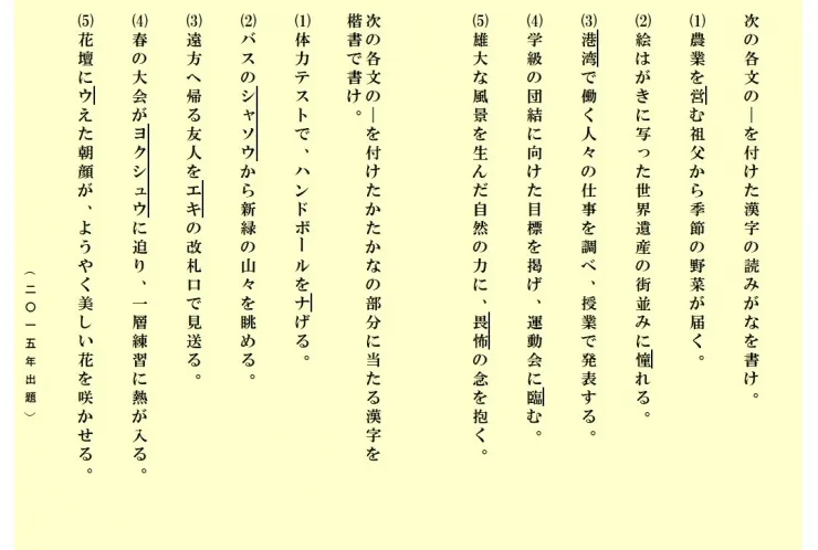 都立入試問題に挑戦―国語漢字⑨