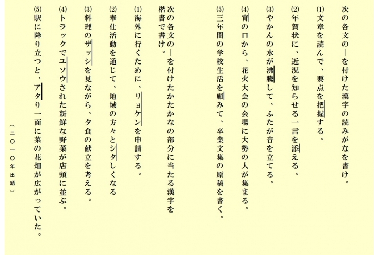 都立入試問題に挑戦―国語漢字⑭