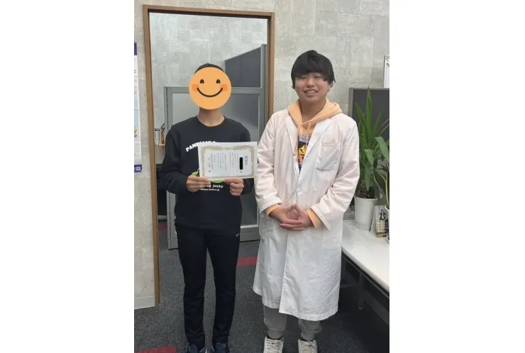 M.Jくん！2学期期末テストにて数学80点以上を獲得！おめでとうございます！