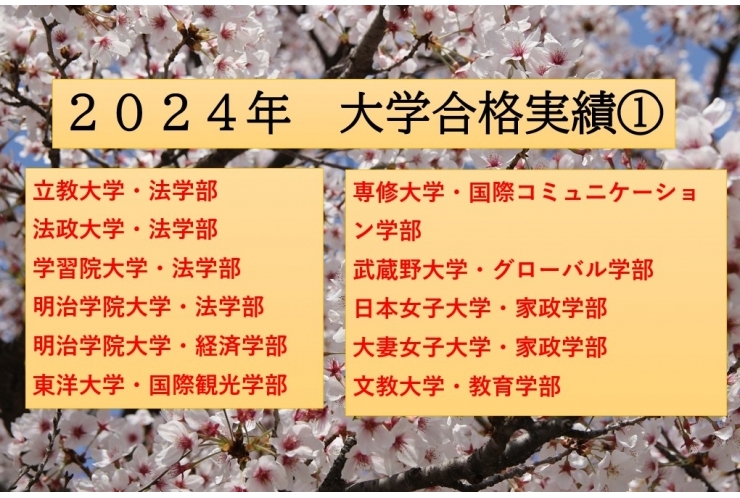 大学一般入試合格状況①