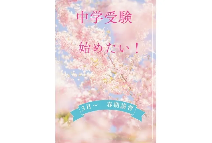 中学受験始めたい