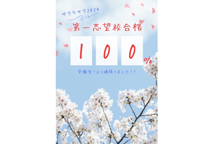 中学・高校・大学　受験お疲れ様でした♪